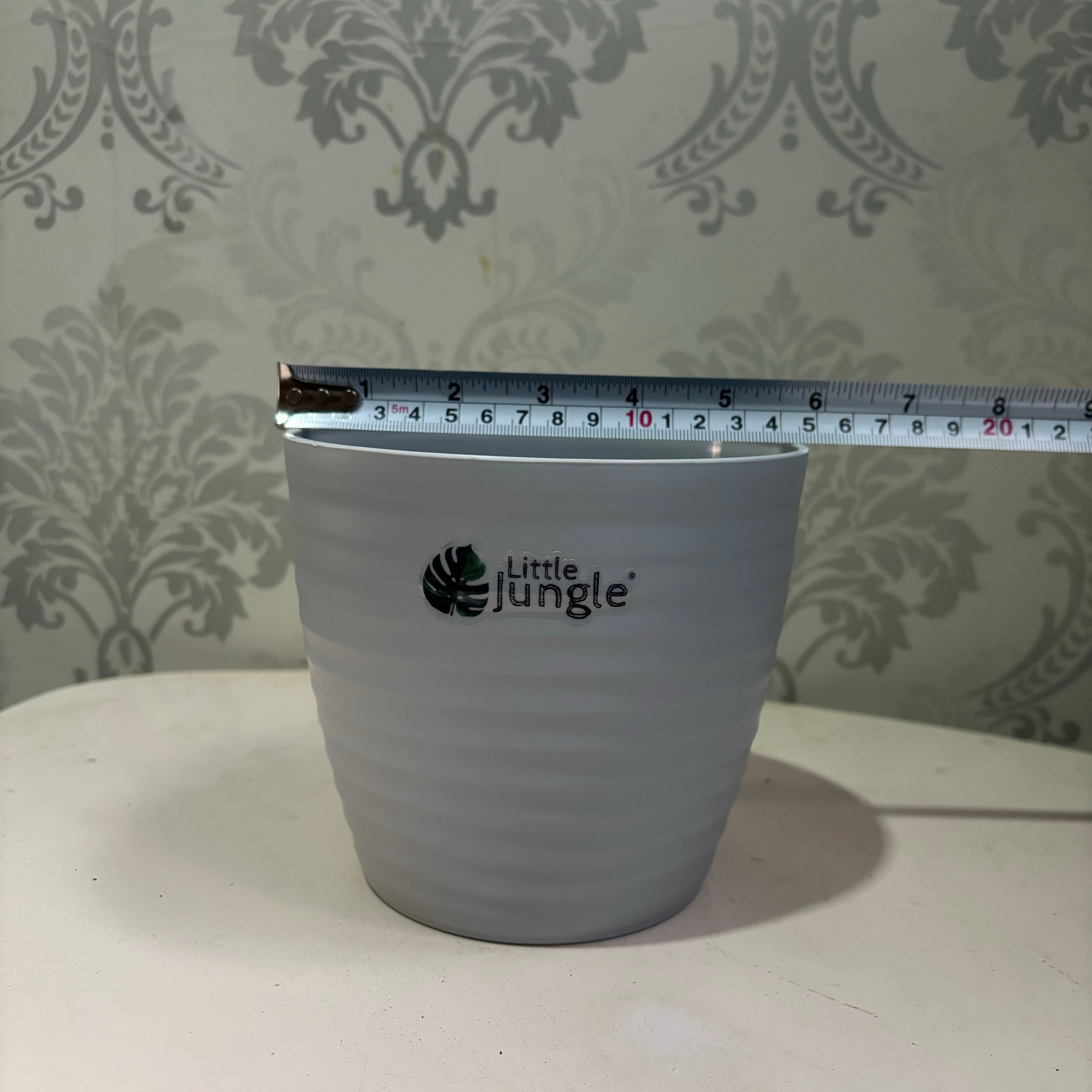 Little jungle Decora 5 Planters(Pack of 4) With out Holes ..(Grey)