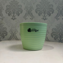 Little jungle Decora 5 Planters(Pack of 4) With out Holes ..(Green)