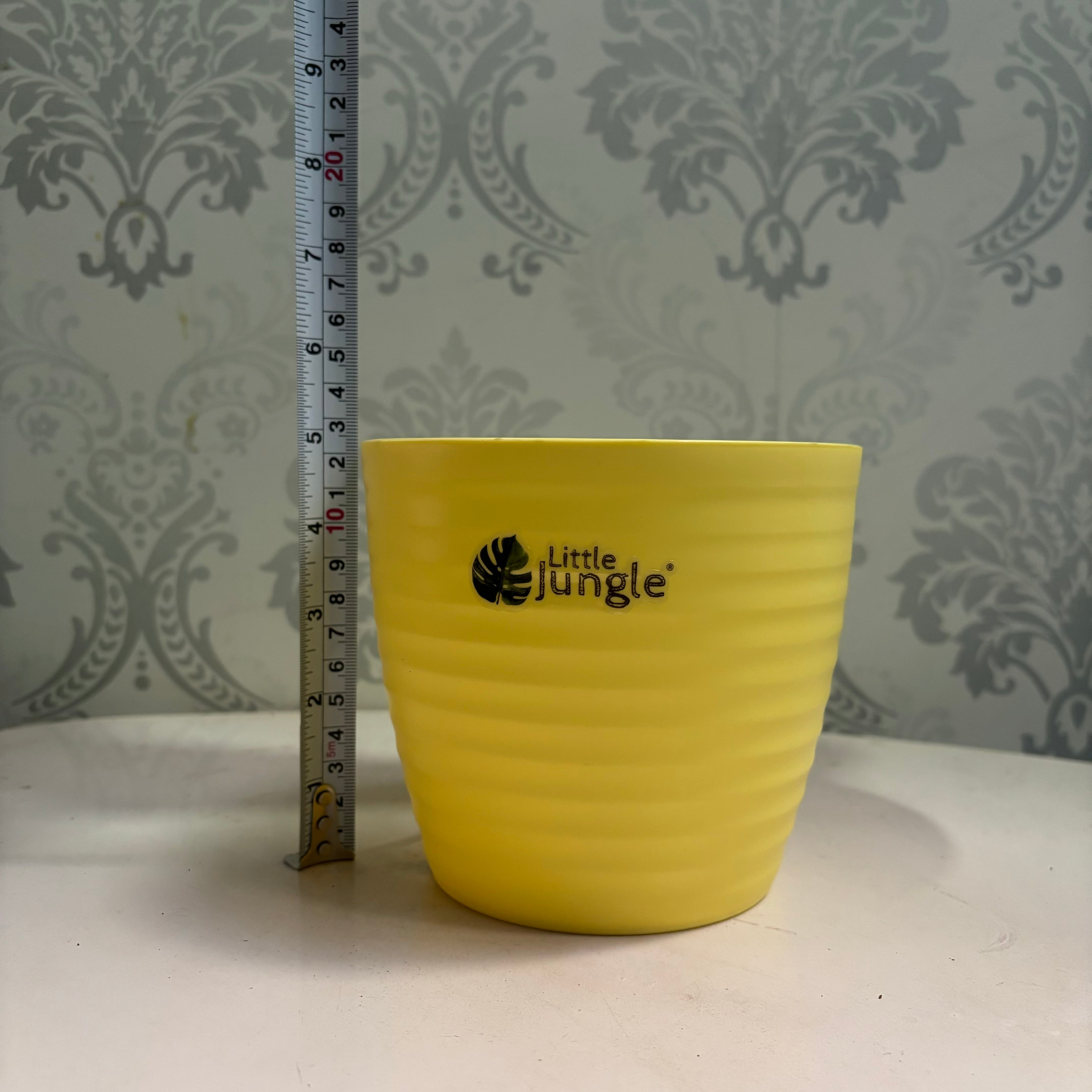 Little jungle Decora 5 Planters(Pack of 4) With out Holes ..(yellow)