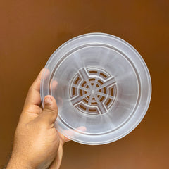 6.5 inches Transperant Pots (Pack of 10) For Root & Water Monitoring